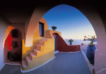 Poster para pared - Santorini archway Enmarcado de cuadros