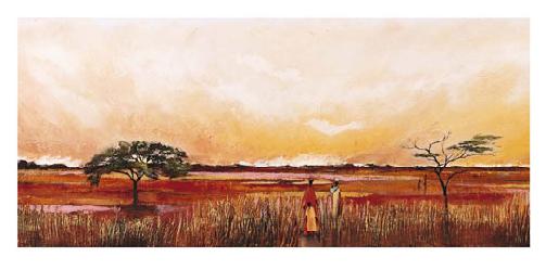 Lamina - Bhundu Landscape III Enmarcado de laminas