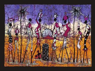 Lamina - Gathering in the Kalahari II Enmarcado de laminas