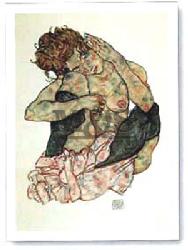 Lamina - Kauernder Madchenakt Enmarcado de cuadros