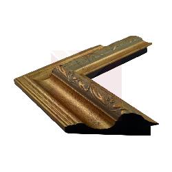 BATEA LABRADA INVERTIDA 100 X 44 DORADA   Marcos y Cuadros