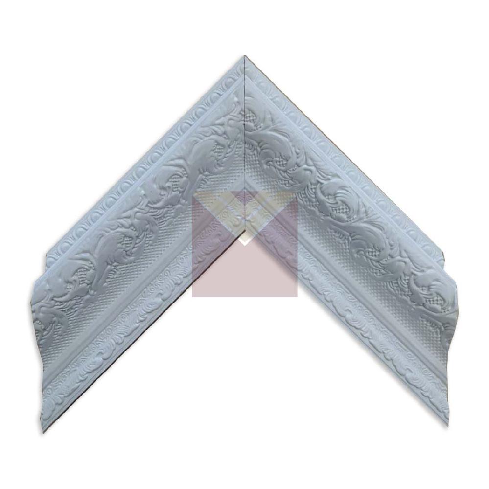 Batea 6 cm trabajada blanca