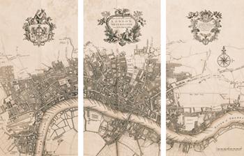 Plan of the City of London, 1720 Marcos y Cuadros