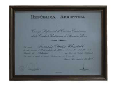 Enmarcado de Diploma Artesanal Oro