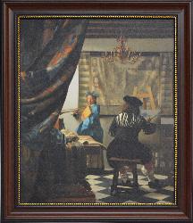 CUADRO EL ARTE DE LA PINTURA VERMEER Enmarcado de laminas