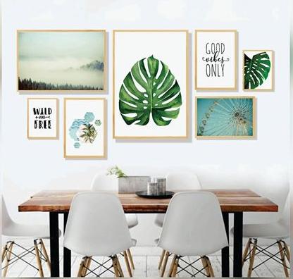 Set 7 cuadros en canvas NORDICO