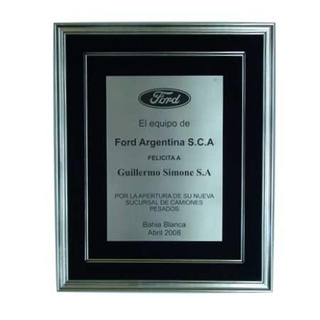 Enmarcado Placa de Ford Argentina