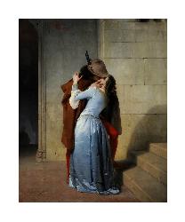 Francesco Hayez, El Beso Enmarcado de cuadros
