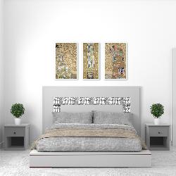 set 3 cuadros canvas con marco Klimt Marcos y Cuadros