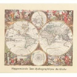Geo hydrograpique du globe Enmarcado de laminas