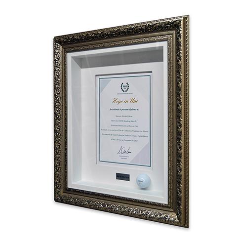 enmarcado pelota de golf