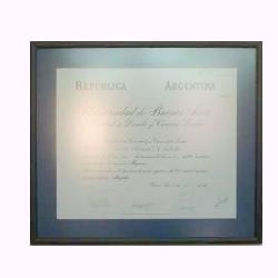 Enmarcado de diploma UBA Enmarcado de laminas