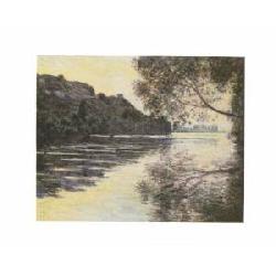 Lamina - Efet de Solei Couchant Sur la Seine at Port Enmarcado de laminas