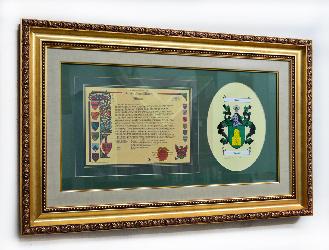 Enmarcado escudo familiar  Enmarcado de laminas
