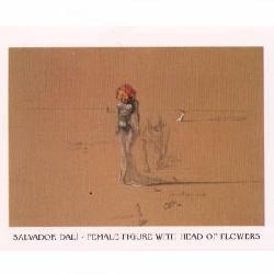 Lamina - Female figure with head of flowers Enmarcado de laminas