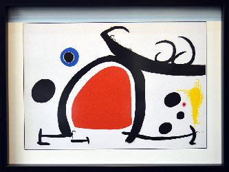 CUADRO MIRO femme oiseau Enmarcado de laminas