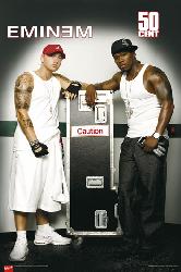 Poster - Eminem y 50 Cent - Caution  Enmarcado de cuadros