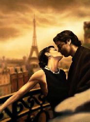 Lamina - A Paris Kiss Enmarcado de laminas