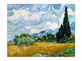 Vincent Van Gogh Campo de Trigo con Cipreses Enmarcado de laminas