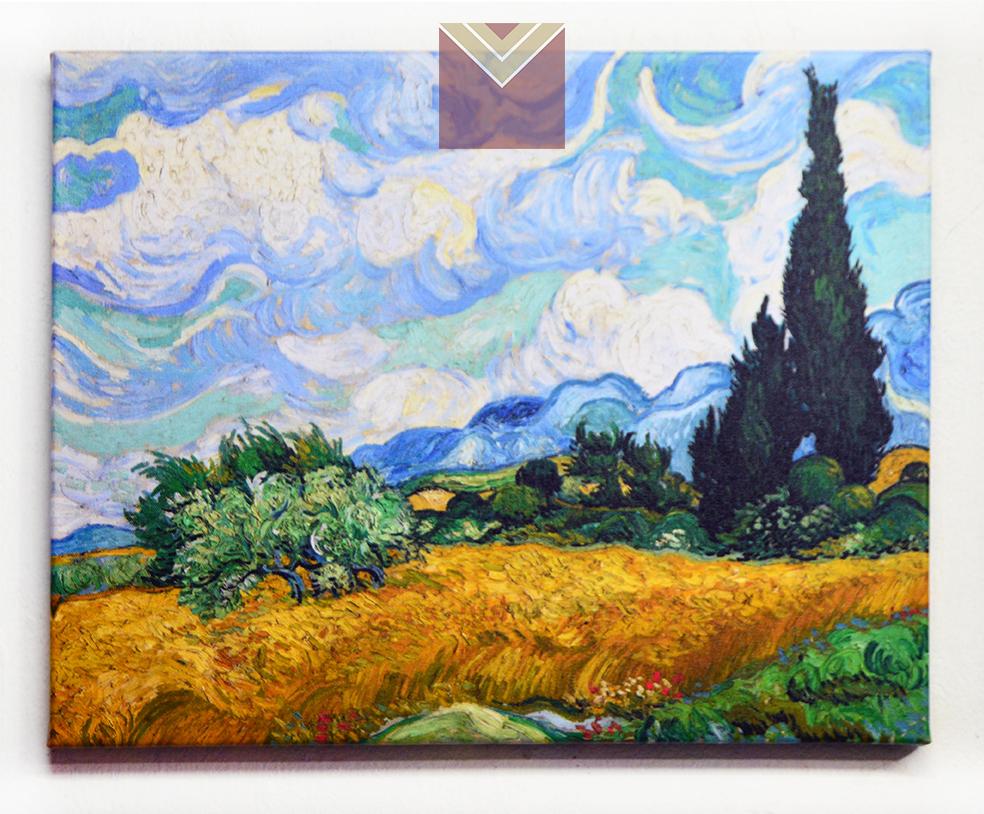 Cuadro Campo de trigo con cipreces Van Gogh
