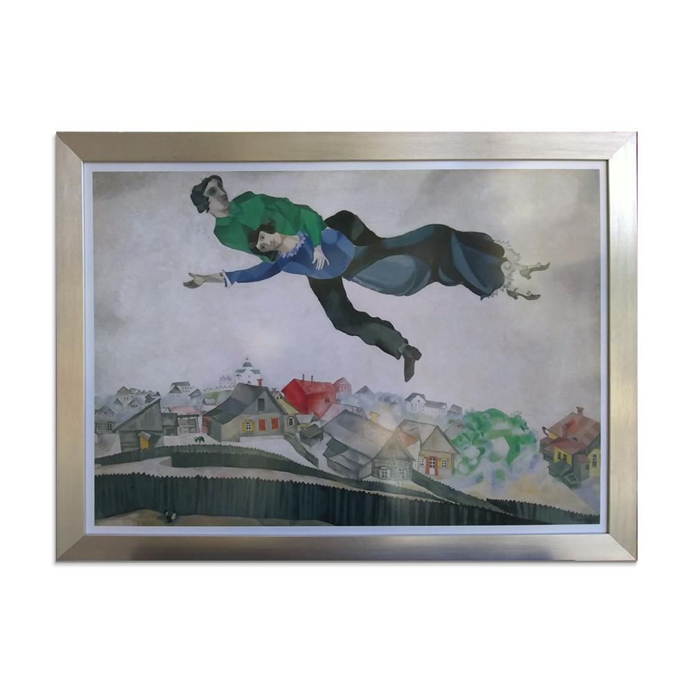 Cuadro Sobrevolando la ciudad, Marc Chagall
