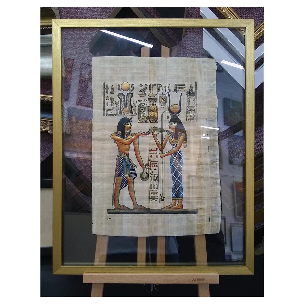 enmarcado papiro doble vidrio