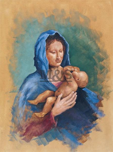 Lamina - Madonna con bambino dv